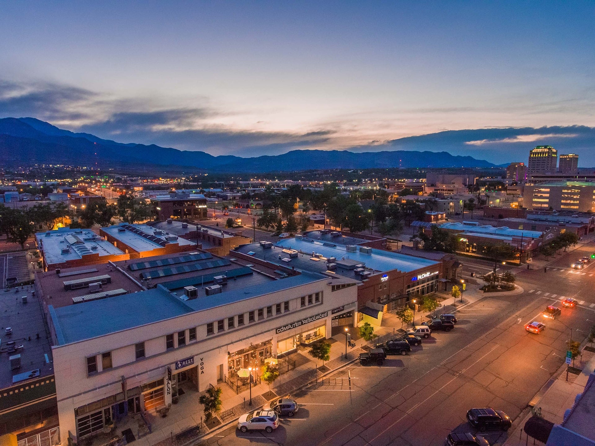 Downtown Colorado Springs South at Dusk