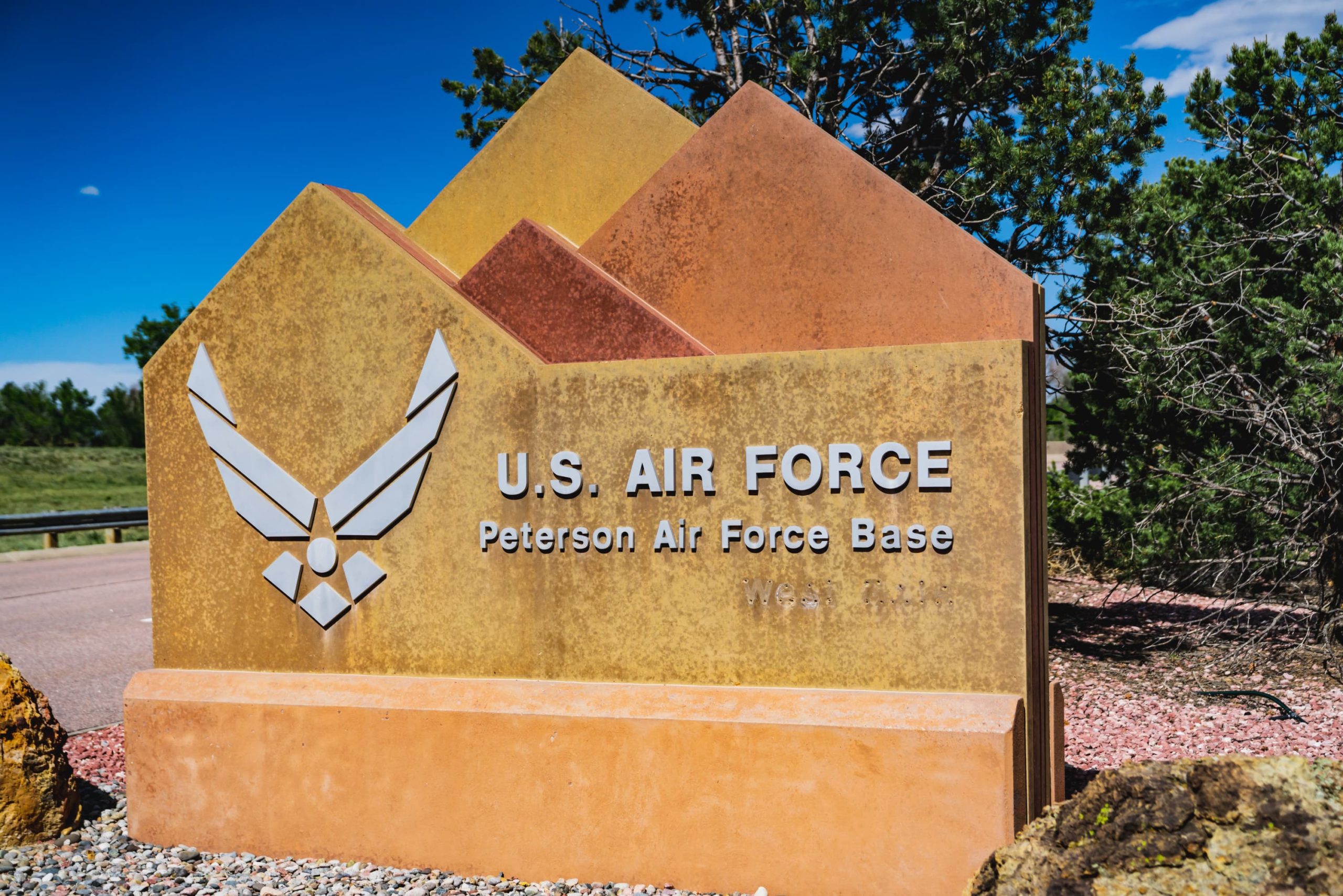 A sign for U.S. Air Force Peterson Air Force Base.